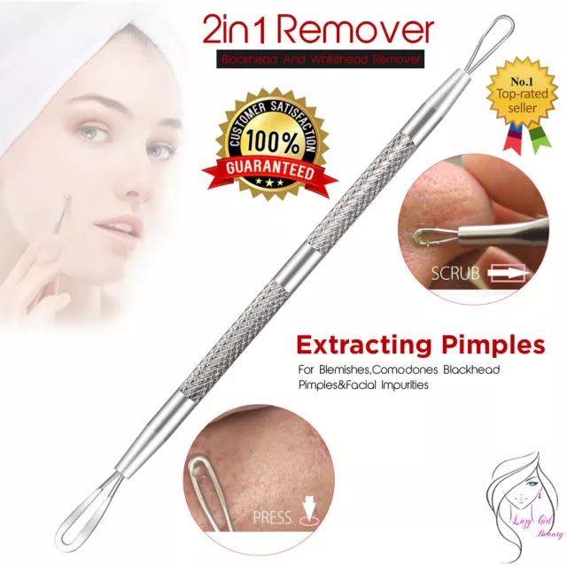 Blackhead Remover Tool Whitehead Pimple Extractor Acne Comedone Spot Popper Tool