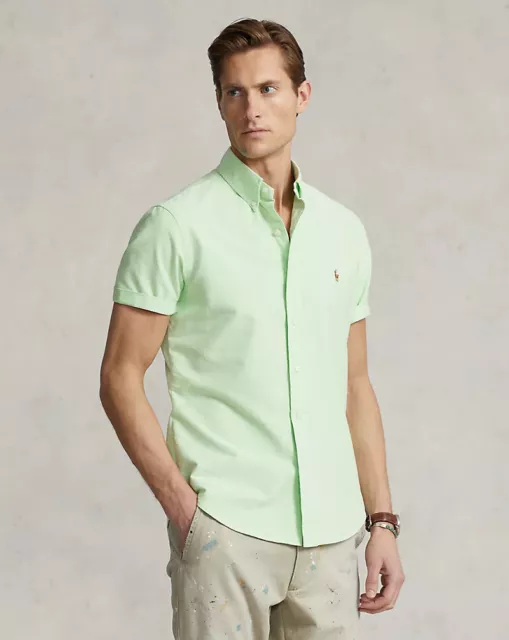 Polo Ralph Lauren Camicia Oxford a maniche corte con vestibilità classica  verde