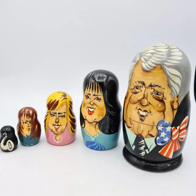 US Presidential Bill Clinton family, Monica Lewinsky Russian nesting dolls