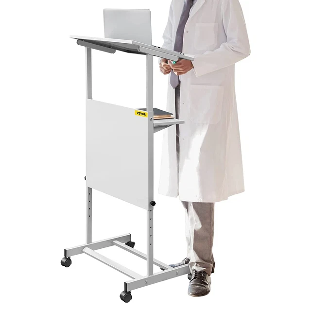 VEVOR Stand Up Lectern, Height Adjustment Portable Pulpit, Lectern Podium with