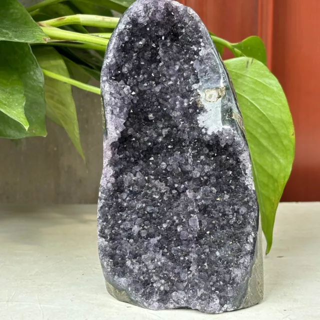 941g Natural Amethyst Geode Cluster Quartz Crystal Cave Mineral Specimen