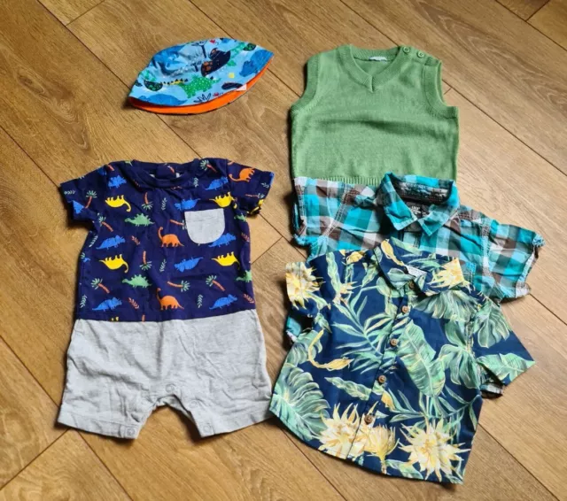 Baby Boy Summer Clothes Bundle Size 3-6 Months Inc H&M