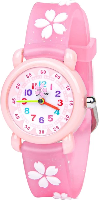 Montre Quartz Enfant Shivas Cadran Chatons - Bracelet Jaune, Étanche 50m, Occasion