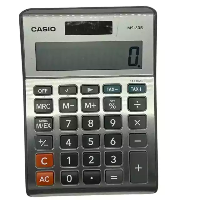 Casio MS-80B Standard Function Desktop Calculator,Black