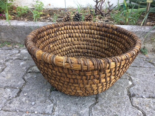 ANCIEN PANIER PAIN Boudin Tresse Paille Art Populaire French