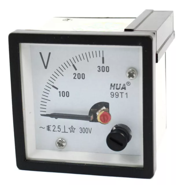 Plastic Dial Panel Gauge Voltage Meter Voltmeter AC 0-300V Class 2.5