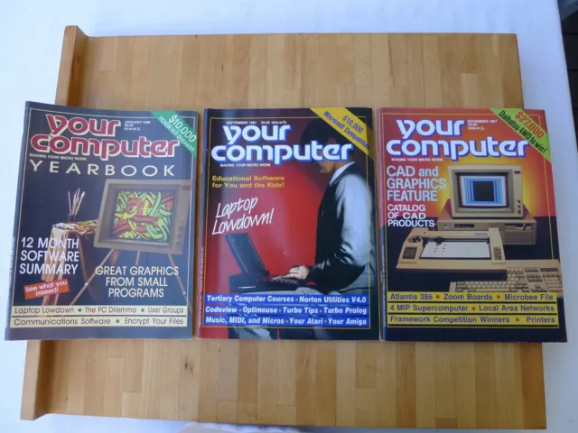 YOUR COMPUTER magazines 1987 + Yearbook mag 1988 FREE POST preowned