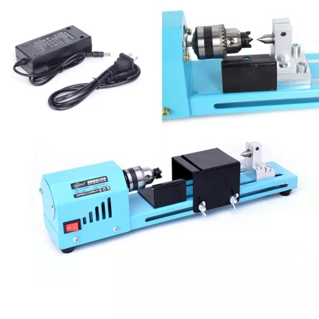 Mini Lathe Beads Polisher Machine 150W Woodworking Wood Cutting DIY Tool