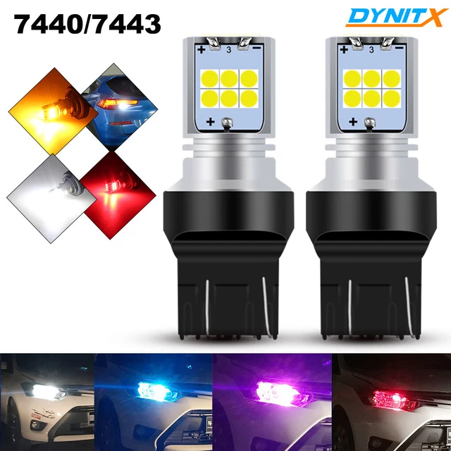 7443 7440 Turn Signal Back up Reverse Brake Stop Light DRL LED Replace Bulb
