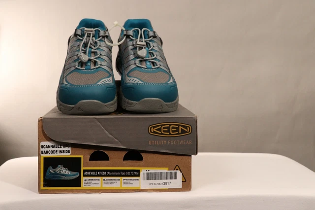 Keen Asheville At ESD Aluminum Toe Utility Sneaker Blue/Gray Size 8.5M NEW inbox