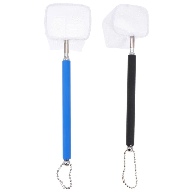 2Pcs Aquarium Fischernetz Erweiterbar Griff Garnelen Net