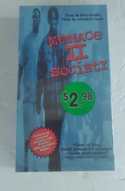 MENACE II SOCIETY VHS  SEALED with Warner Home  Video  watermark . Super dank