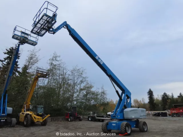 2013 Genie S-85 4WD Diesel 85' Telescopic Boom Lift Aerial Manlift Jib