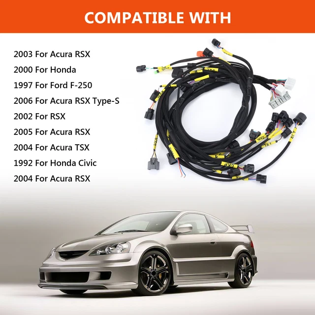 K20 K24 K-Series Tucked Engine Harness For Honda Acura K-Swap Integra CRX EK EG