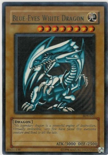 Yugioh! 1x Blue-Eyes White Dragon - SDK-001 - Ultra Rare - Unlimited Edition Mod