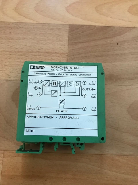Phoenix Contact Separation Amplifier Mcr-c-i/U-0-dci/ Nr: 2786160