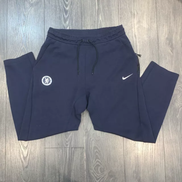 Chelsea 2018/19 Nike Tech Fleece Pant Jogger Bottoms Navy Blue Mens Medium