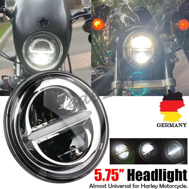 5.75"Rund LED Projektion Scheinwerfer DRL Hi/Lo Beam Universal Für Harley DOT E9