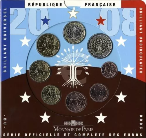 manueduc  FRANCIA CARTERA OFICIAL 2008  BU MONNAIE PARIS  NUEVA