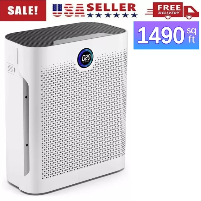 Home True HEPA Air Purifier Large Room Air Cleaner for Allergies Baby Smoker Pet