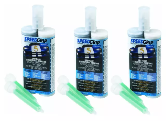 Norton 04616 Speed Grip 5 Minute Structural Adhesive - Urethane, 220 ml (3 Pack)