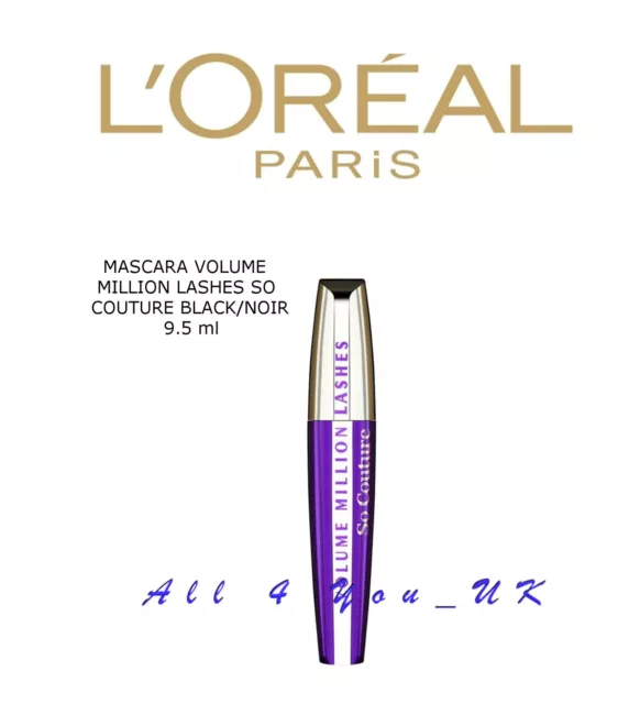 Loreal Mascara VOLUME MILLION LASHES SO COUTURE BLACK - 9,5ml