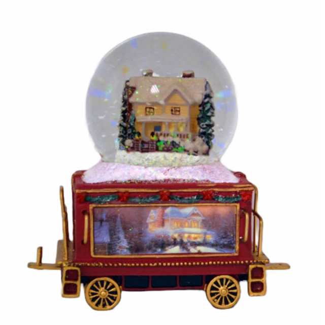 THOMAS KINKADE WONDERLAND Express Miniature Snow Globe Celebrate The