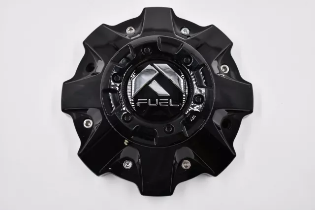 Fuel Gloss Black w/Chrome Logo&Cosmetic Screws Wheel Center Cap Hub Cap 1001-63G