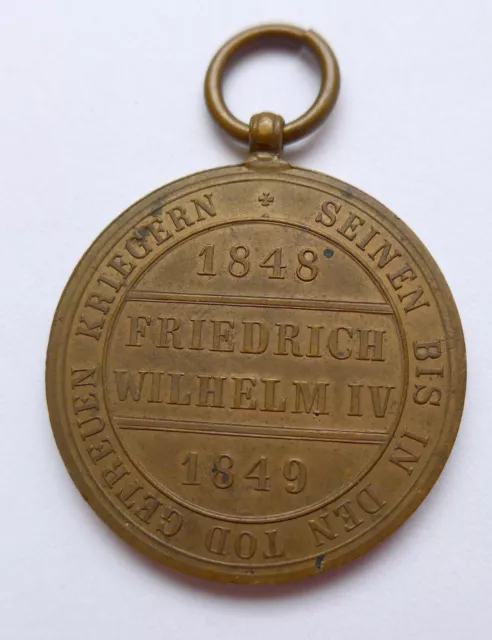 Preußen Hohenzollernsche Denkmünze 1848/1849 für Kämpfer