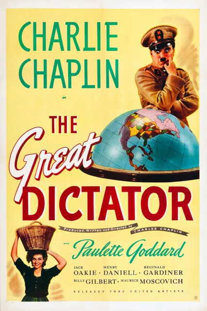 The Great Dictator Movie Comedy War Drama Wall Art Home Decor - POSTER 20"x30"