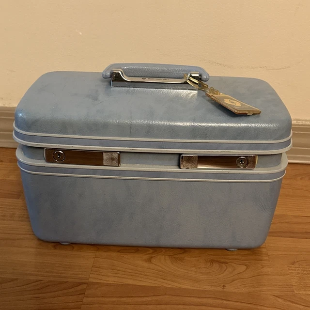 Étui De Voyage Samsonite Vintage - Coque Rigide Noire Avec Serrure