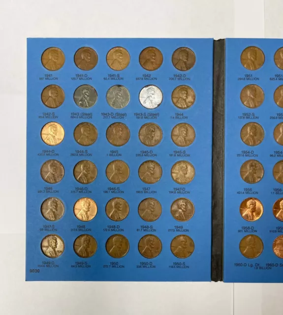 Complete Lincoln Wheat Penny Cent Collection Whitman Album 1941 - 1958 P D S Set