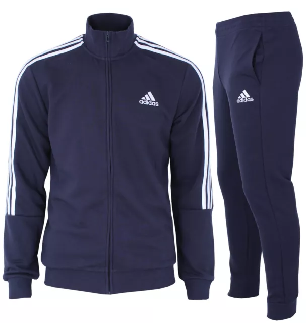 adidas Herren Trainingsanzug Jogginganzug Sportanzug Aeroready dunkelblau-weiß