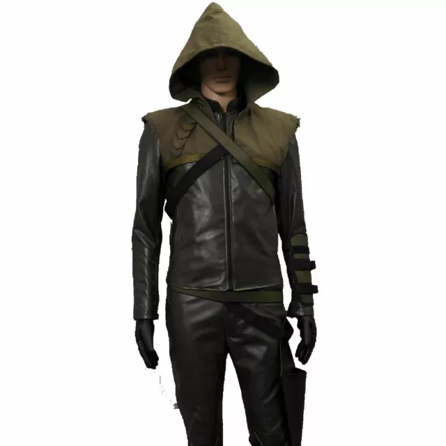 Green Arrow Season 4 Oliver Queen Men Party Uniform Cosplay Costume Halloween