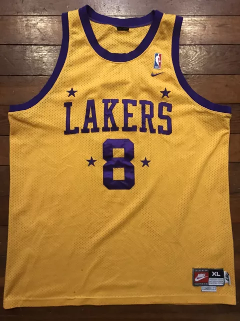 Vintage Nike Los Angeles Lakers Kobe Bryant #8 Swingman NBA Jersey Men’s Sz  3XL