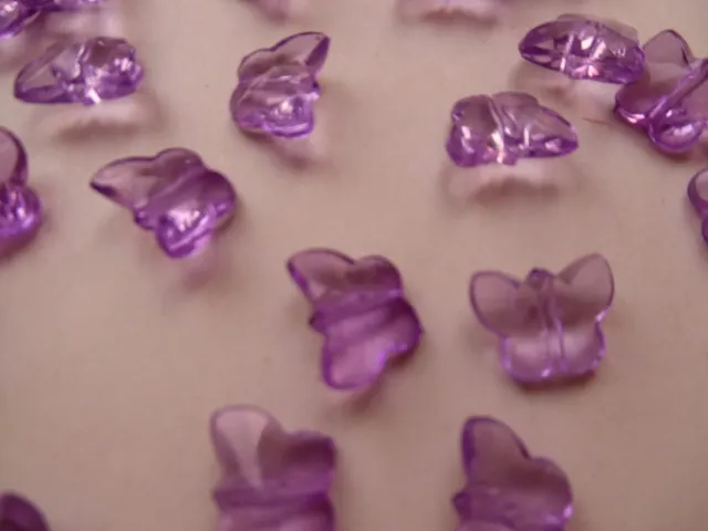 100 Purple Butterflies Crystal Acrylic Scatter Wedding Table Decoration Confetti 3