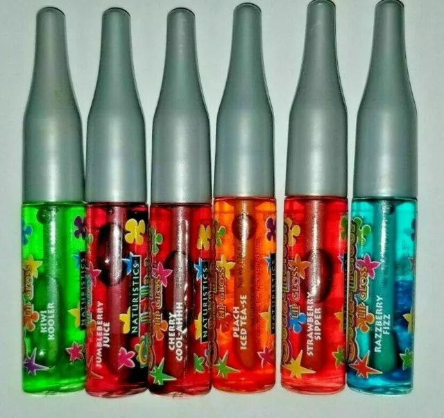 Naturistics Soda-Licious Fruit Flavored Lip Gloss Peach, Cherry, Raspberry, Kiwi