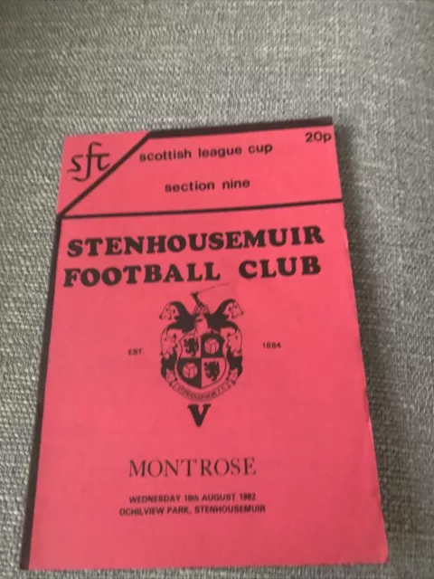 03/ Scottish League Cup Stenhousemuir v Montrose 18.8.1982