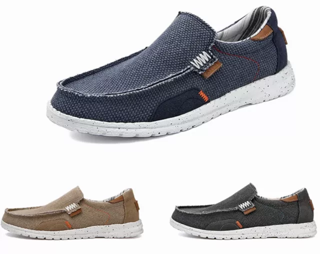 Scarpe Mocassini Uomo Slip On In Tela Sportive Casual Leggere Comode Barca 39-46