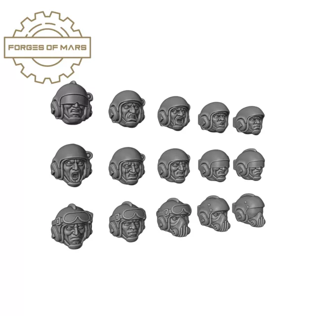 Imperial Guard - Jungle Fighters - Helmets (x15) - Compatible 40K 2