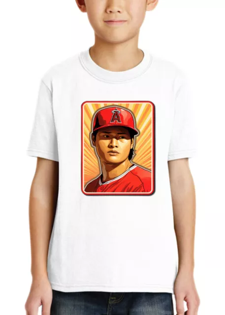 Neu Art Society Jugend Shohei Ohtani Porträt Vol 1 Weiß T-Shirt XS-XLARGE