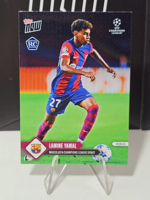 LAMINE YAMAL ROOKIE Card - Makes UEFA Champions League Debut - Topps