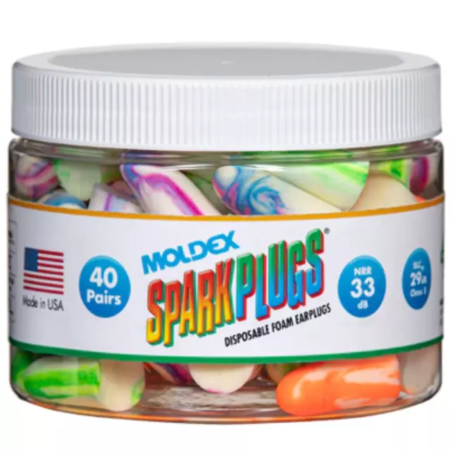 Moldex Sparkplugs Disposable Foam Earplugs