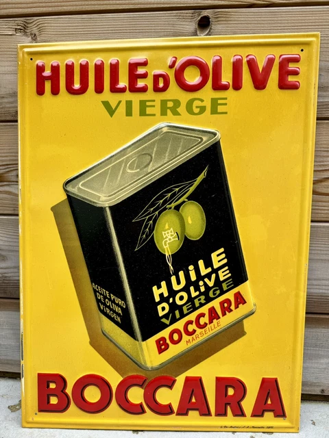 Plaque Publicitaire Métal émaillé - Huile D'Olive - 15x20cm (Neuve)