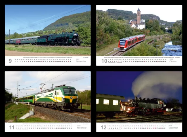 RAR Wandkalender Eisenbahnen 2024 DIN A3 limitiert 75 einzeln num. Exemplare 3