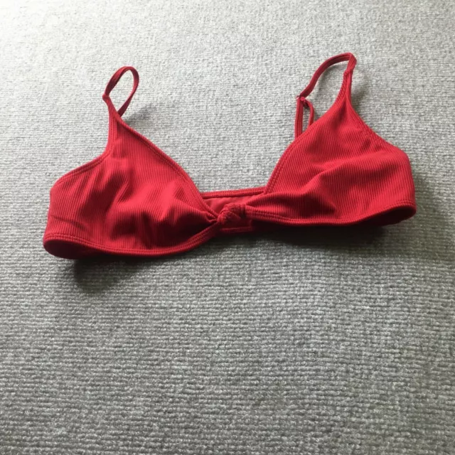 L.A Hearts Womens Swimwear Bra Small Red Bikini Top Pullover Bathing Suit