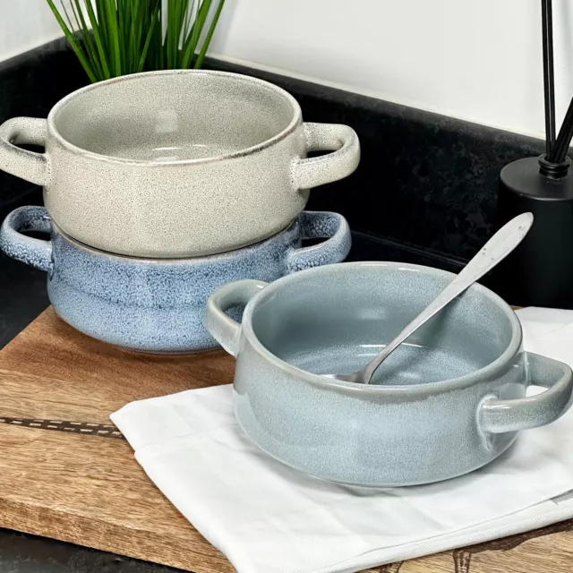Soup Bowls With Handle Stoneware Soup Stew Serving Bowls 550ml Soup Mug  Coloured