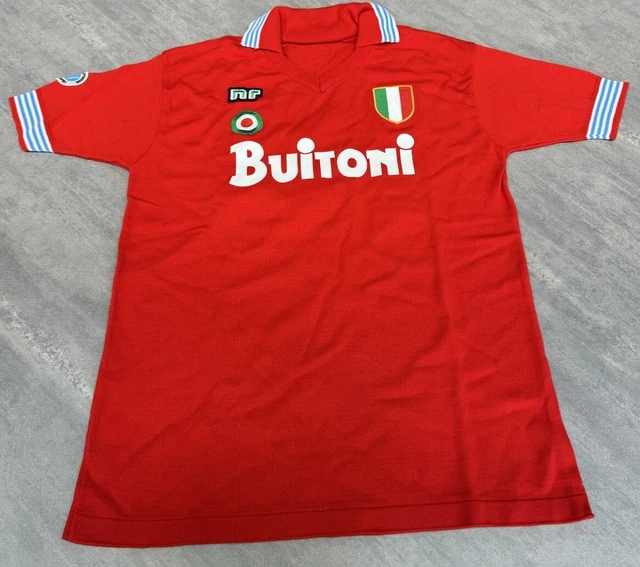 MAGLIA ROSSA MARADONA NAPOLI BUITONI 10 1987 88 Acrilico Vintage Calcio Anni 80 EUR 80 00 PicClick FR