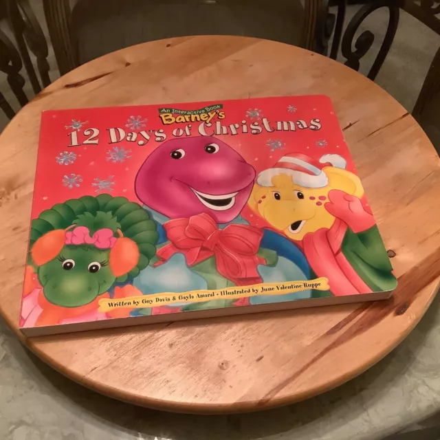 BARNEY’S 12 DAYS of Christmas interactive Book Hard Cover Lyrick