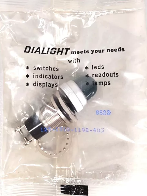 Dialight GREEN Panel Mount Indicator Light Pilot Oil Tight Dome Lamp Assembly